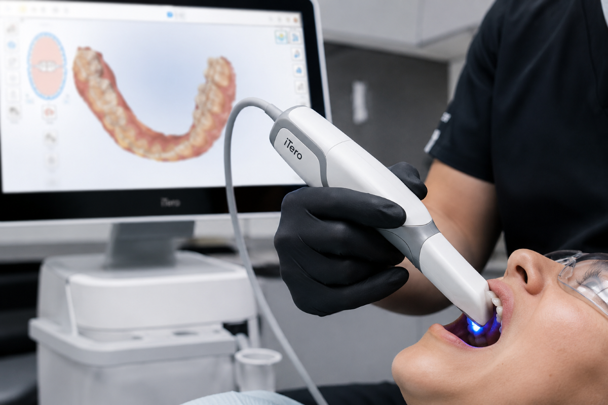 iTero 3D intraoral scan during a dental exam in Pickering at Bayly Dental Clinic