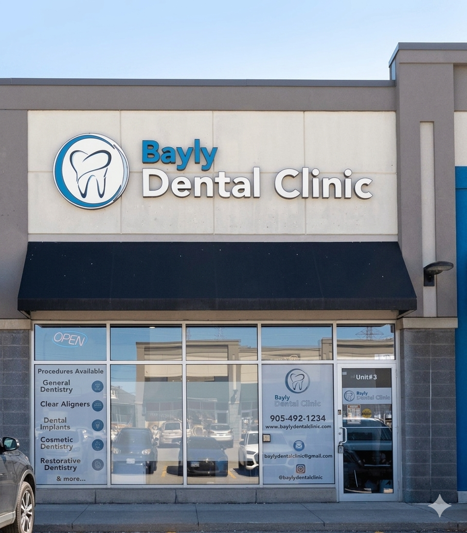 Bayly Dental Clinic storefront in Pickering