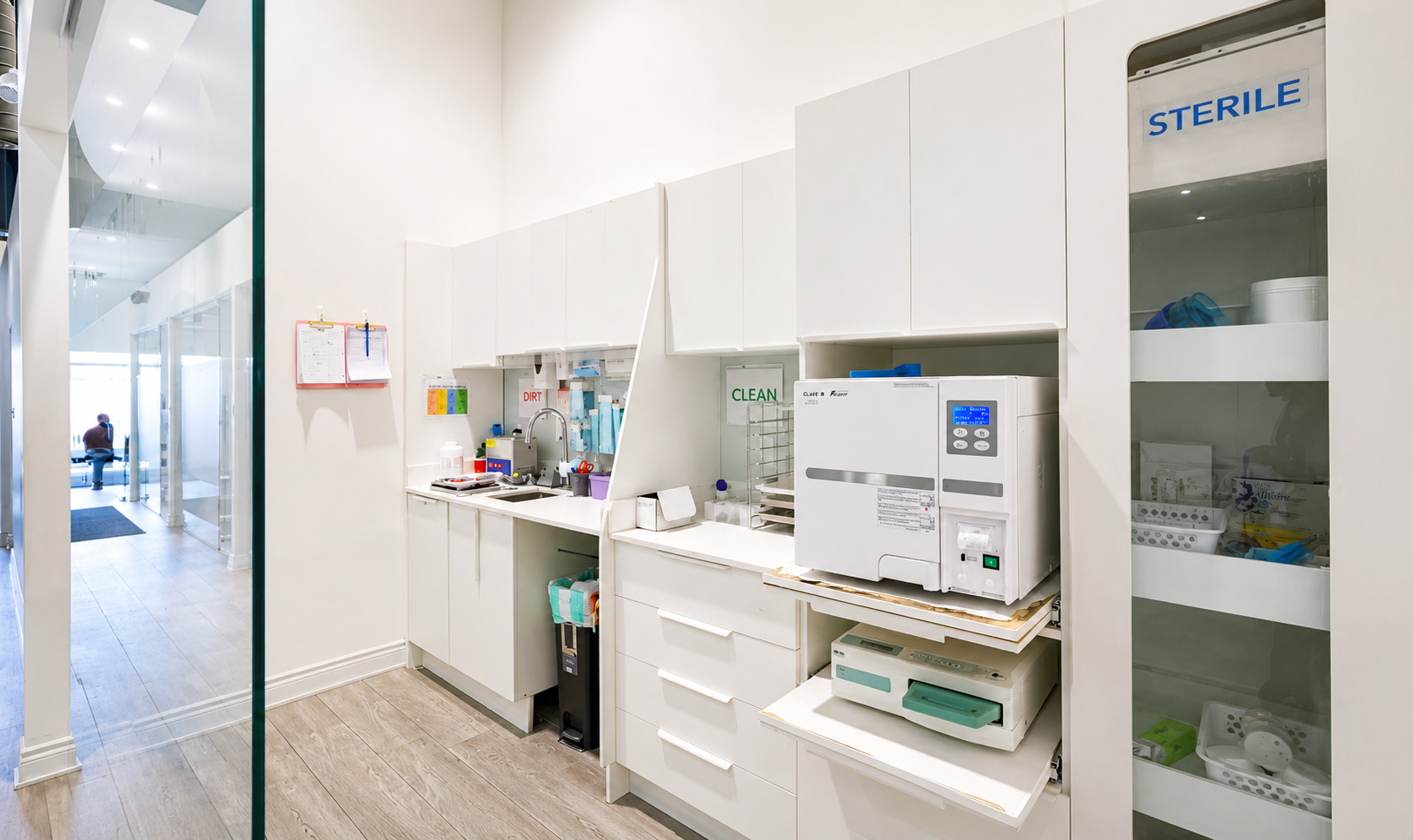 Sterilization room at Bayly Dental Clinic